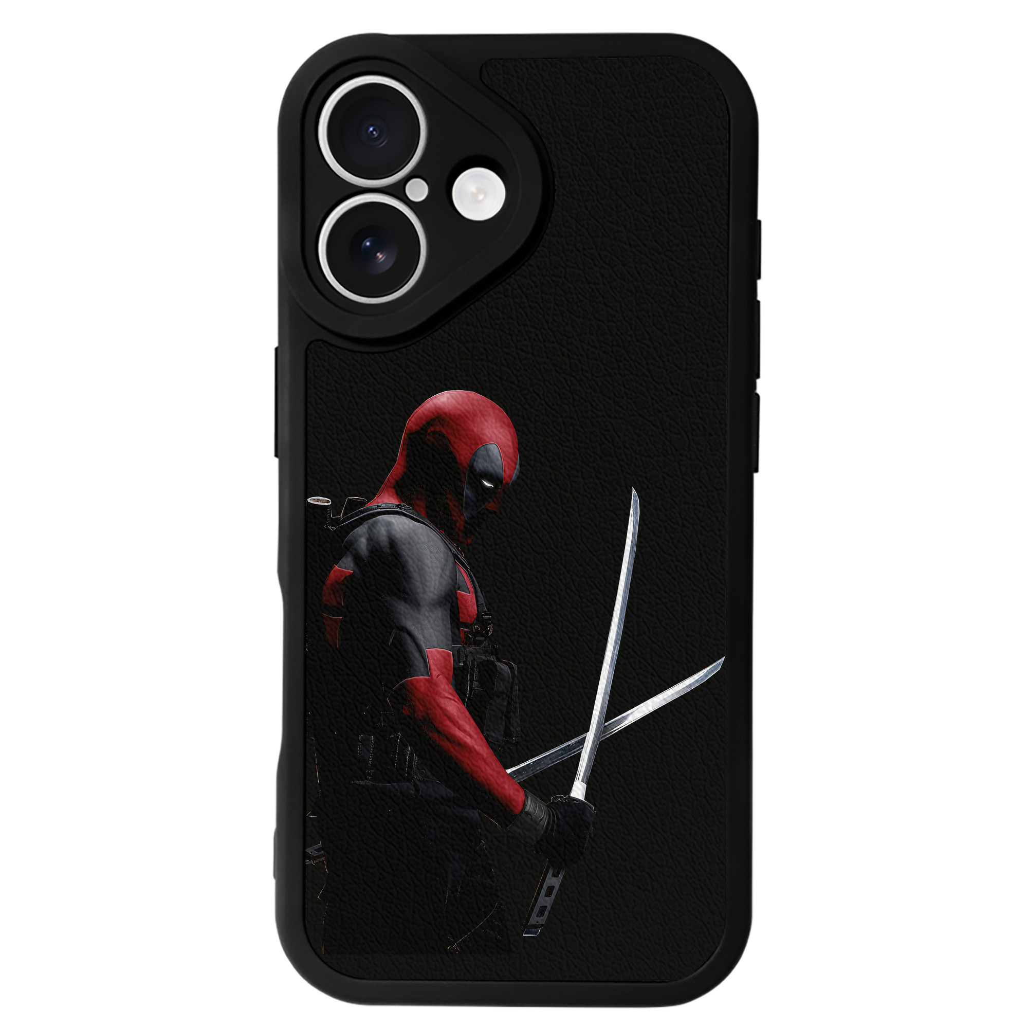 （画像用） Deadpool デッドプール 【iPhone 16シリーズ対応】シリコンスマホケース（レザー調） 材質：シリコン